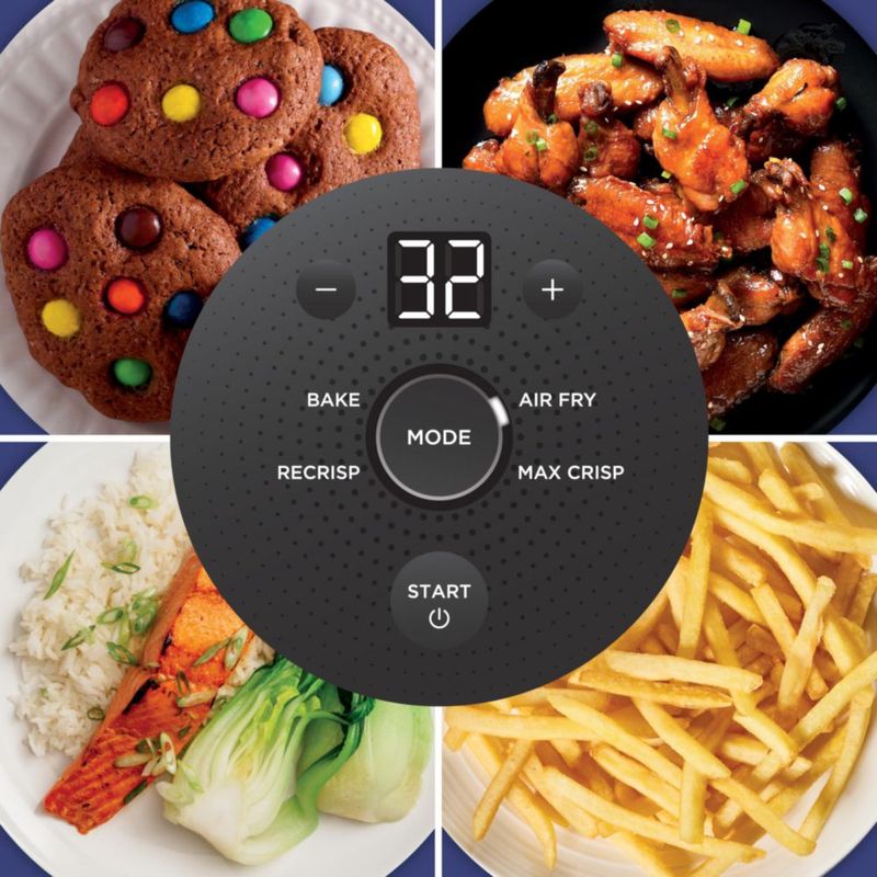 Freidora de Aire Ninja FN101PR de 4 QT Sistema de Cocina Portátil 4 en 1