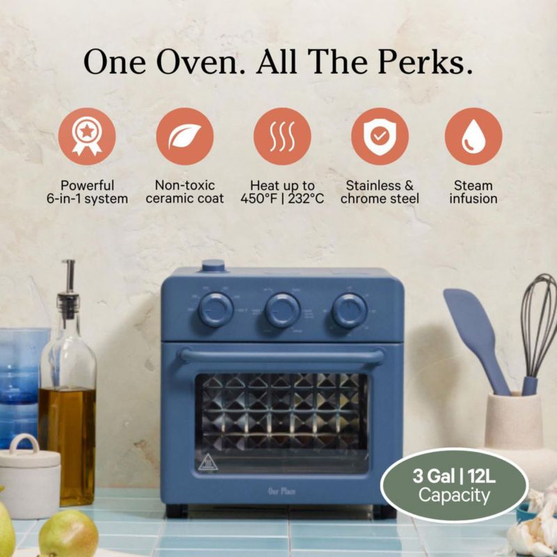 Horno de Encimera Our Place Wonder Freidora de Aire 6 en 1 Azul