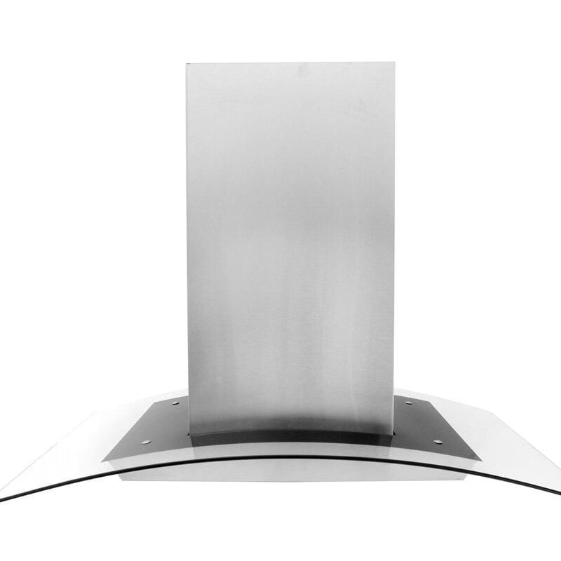Supra Campana de Isla con Cristal Curvo 90 cm CI-90