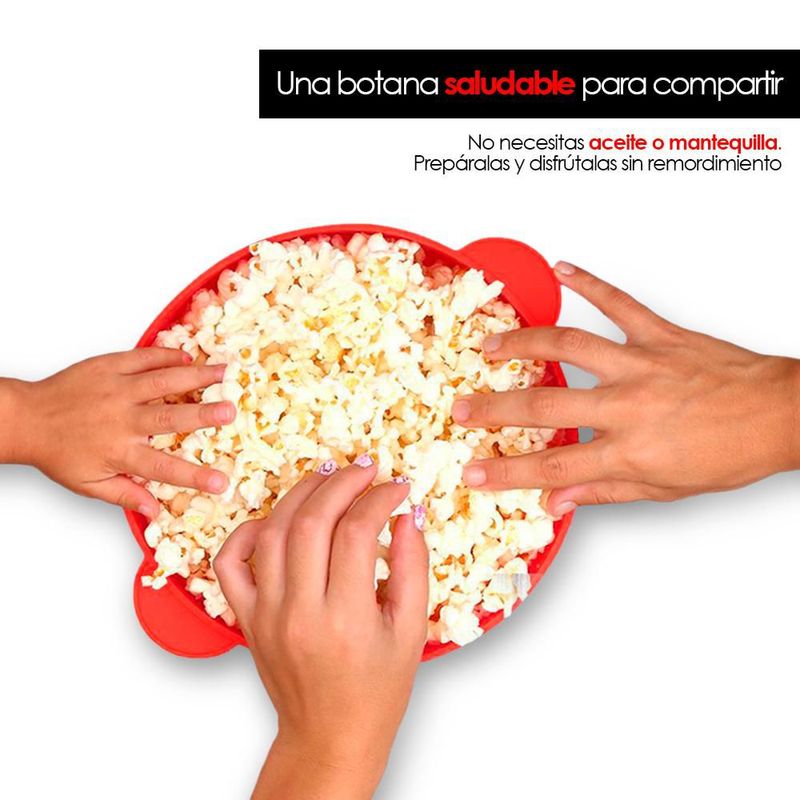 Palomera para Microondas de Silicón, Sin Utilizar Aceite de Rápida Preparación para Hasta 15 Tazas