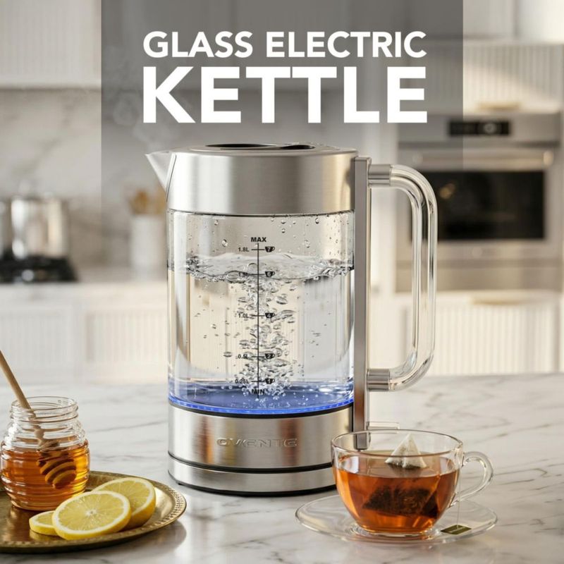 Hervidor Eléctrico OVENTE KG911S 1.8L 1500W Borosilicato