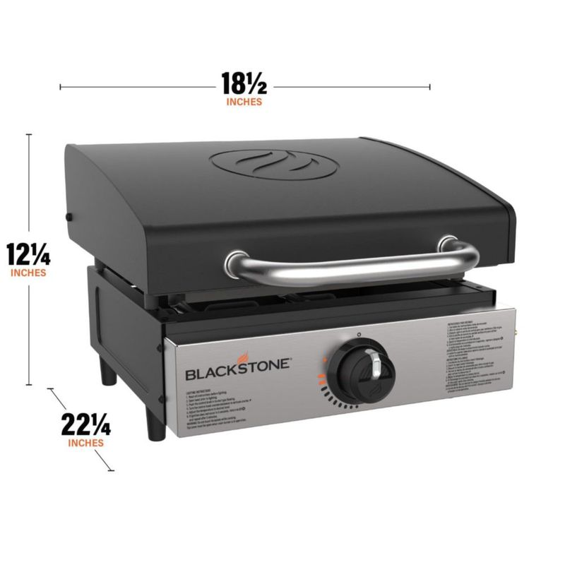 Plancha BLACKSTONE 1814 de Acero Inoxidable Portátil de 17"