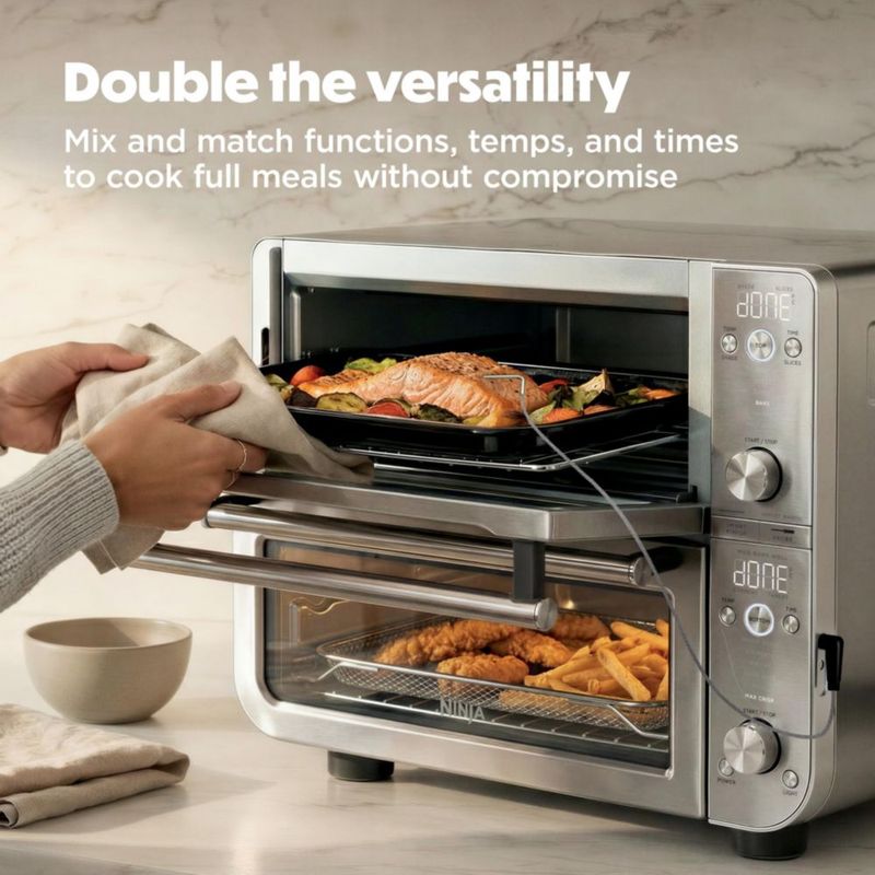 Horno de Encimera Ninja DCT871 30.2 Qt Freidora de Aire 12 en 1