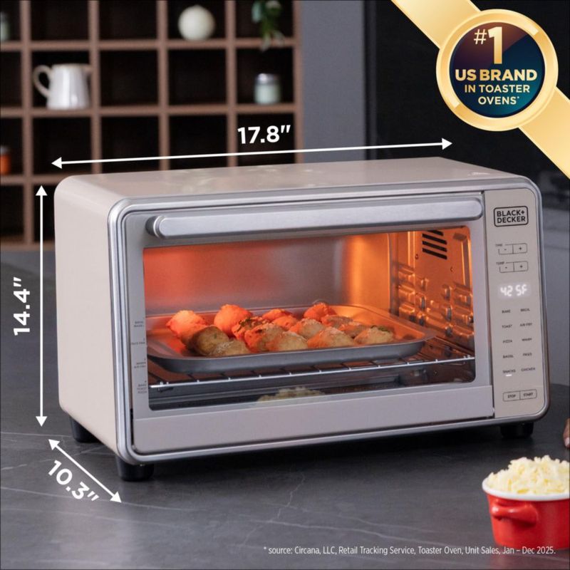 Horno de Encimera BLACK+DECKER Crisp n Bake PRO con Freidora de Aire