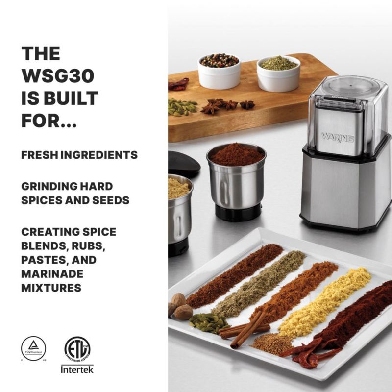 Molino de Especias Waring WSG30 de Acero Inoxidable 1.5 Tazas
