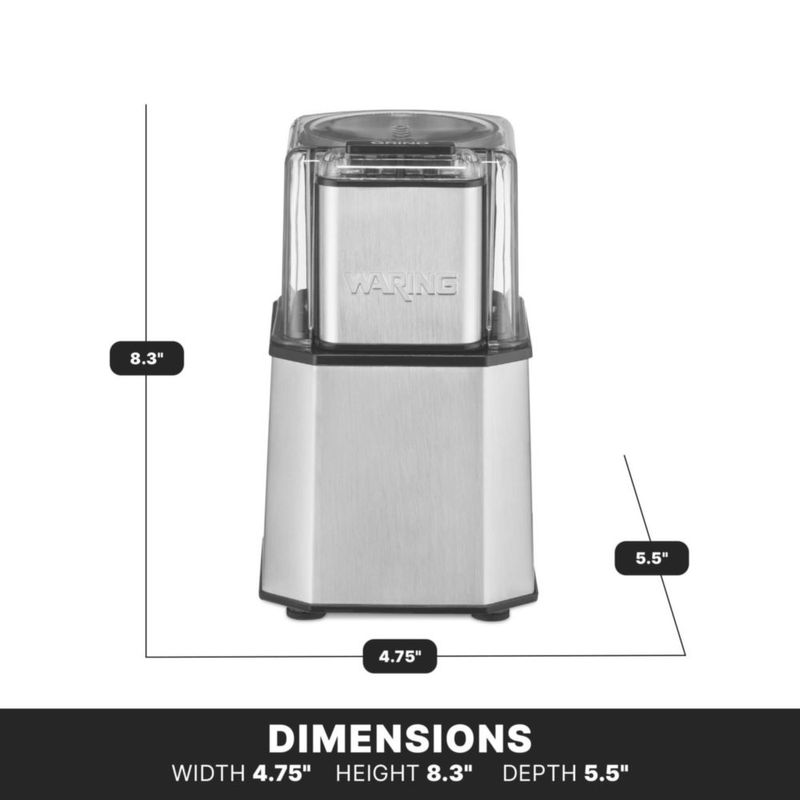 Molino de Especias Waring WSG30 de Acero Inoxidable 1.5 Tazas