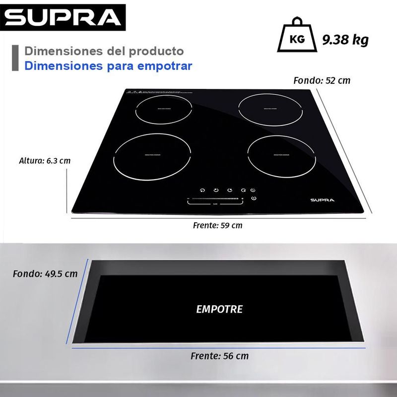 Combo Supra Parrilla y Campana VITA 4