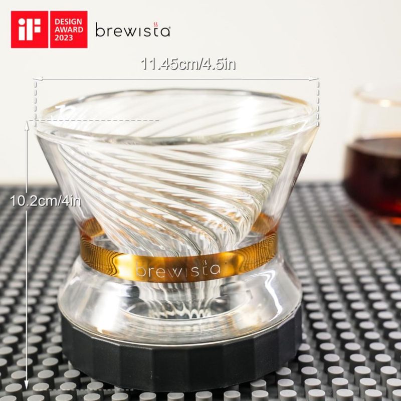Cafetera de Goteo Brewista Tornado Duo de Vidrio Aislado para 2-4 Tazas