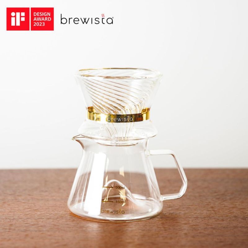 Cafetera de Goteo Brewista Tornado Duo de Vidrio Aislado para 2-4 Tazas