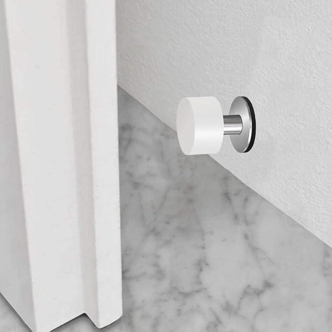 Tope de puerta Aaznsusn de silicona blanca 4 cm paquete de 2