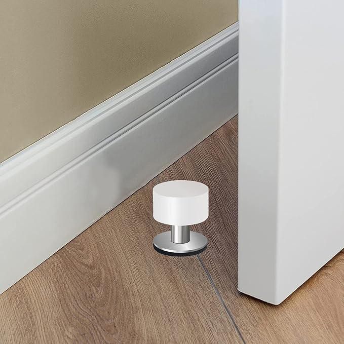 Tope de puerta Aaznsusn de silicona blanca 4 cm paquete de 2