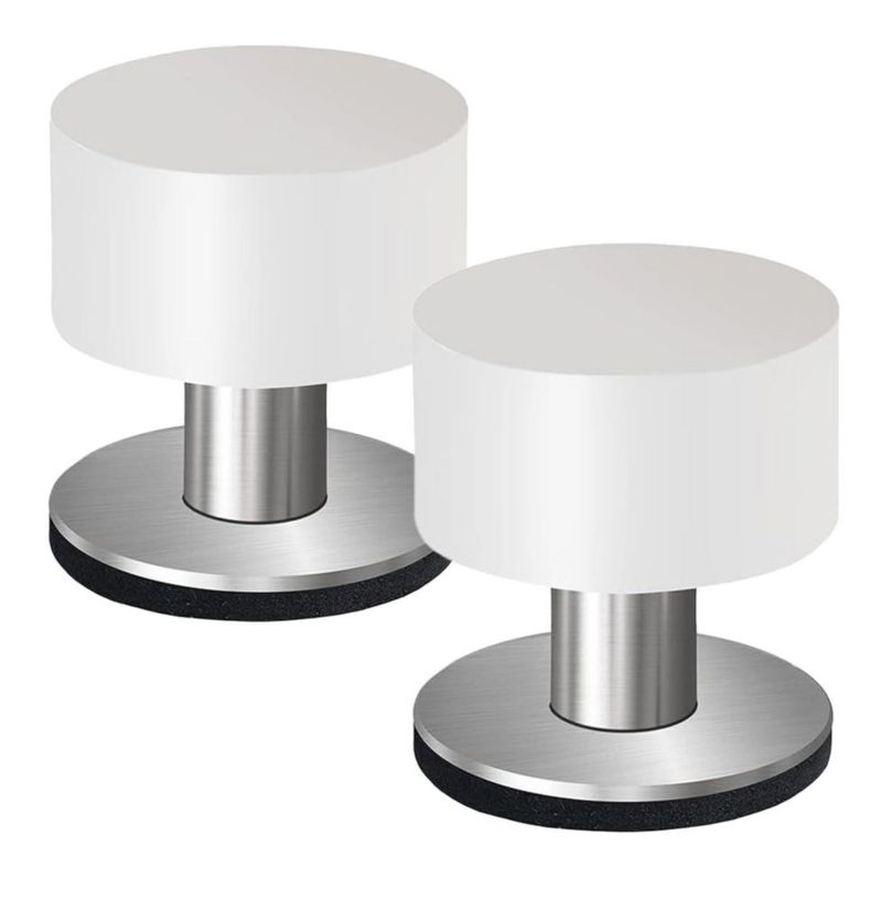 Tope de puerta Aaznsusn de silicona blanca 4 cm paquete de 2