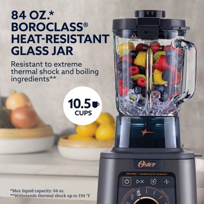 Licuadora de Alimentos Oster Titan Jarra de Vidrio 2.5L 2200W 5 Velocidades