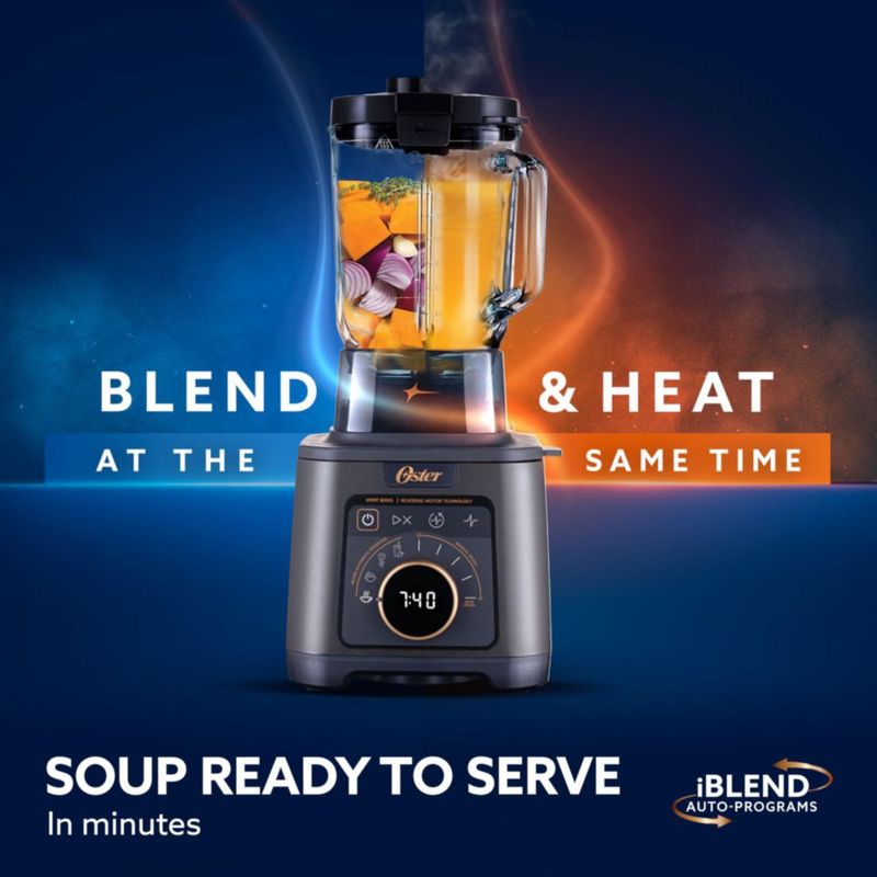 Licuadora de Alimentos Oster Titan Jarra de Vidrio 2.5L 2200W 5 Velocidades