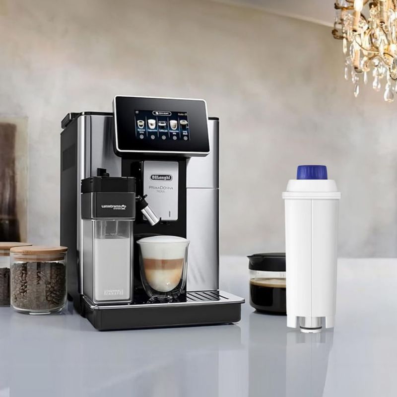 Klamol Pack de 6 filtros de agua de repuesto para máquina de café compatibles con DeLonghi DLSC002 para series Magnifica Evo Dinamica Plus Eletta