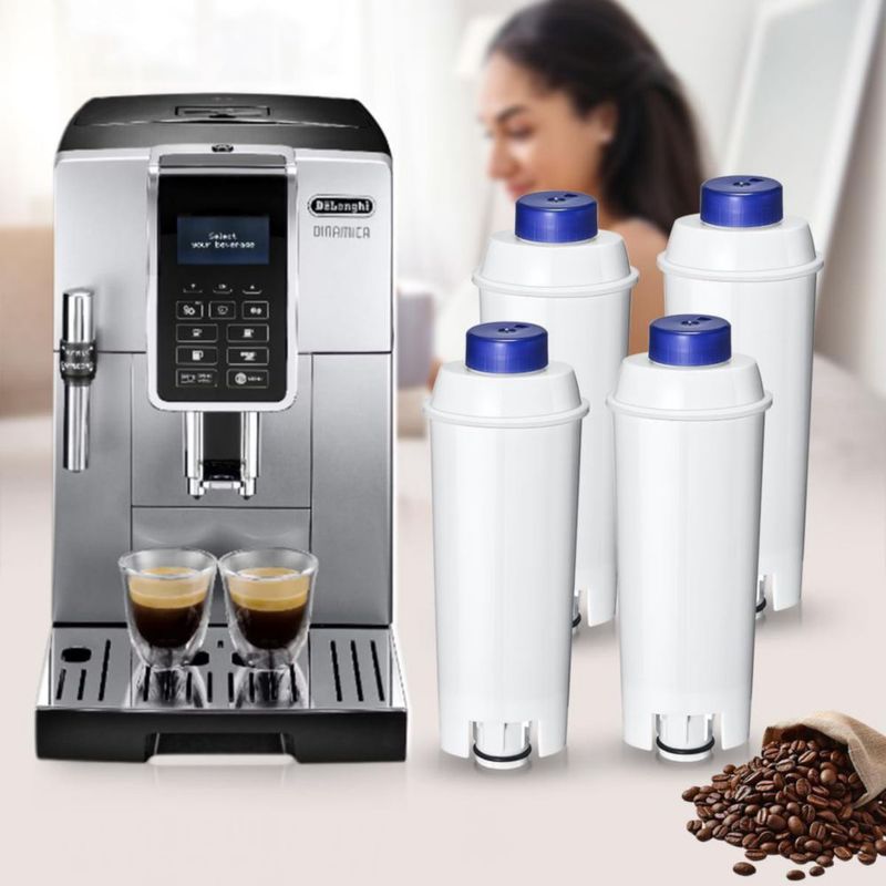 Klamol Pack de 6 filtros de agua de repuesto para máquina de café compatibles con DeLonghi DLSC002 para series Magnifica Evo Dinamica Plus Eletta