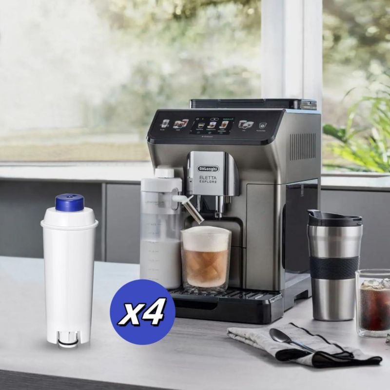 Klamol Pack de 6 filtros de agua de repuesto para máquina de café compatibles con DeLonghi DLSC002 para series Magnifica Evo Dinamica Plus Eletta