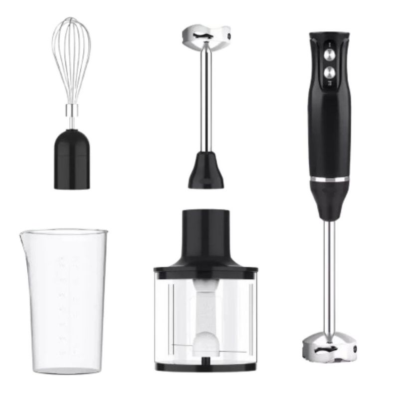 Batidora De Inmersión De Mano 4 En 1 500w, Color Negro