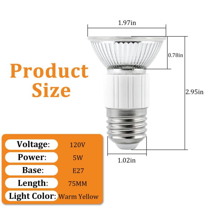 Bombilla Obida 5W E27 75 mm Pack de 2