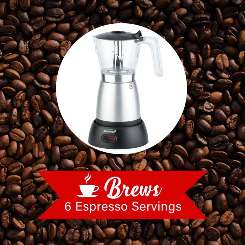 Cafetera Espresso Brentwood TS-119S 550W 6 Porciones 110V