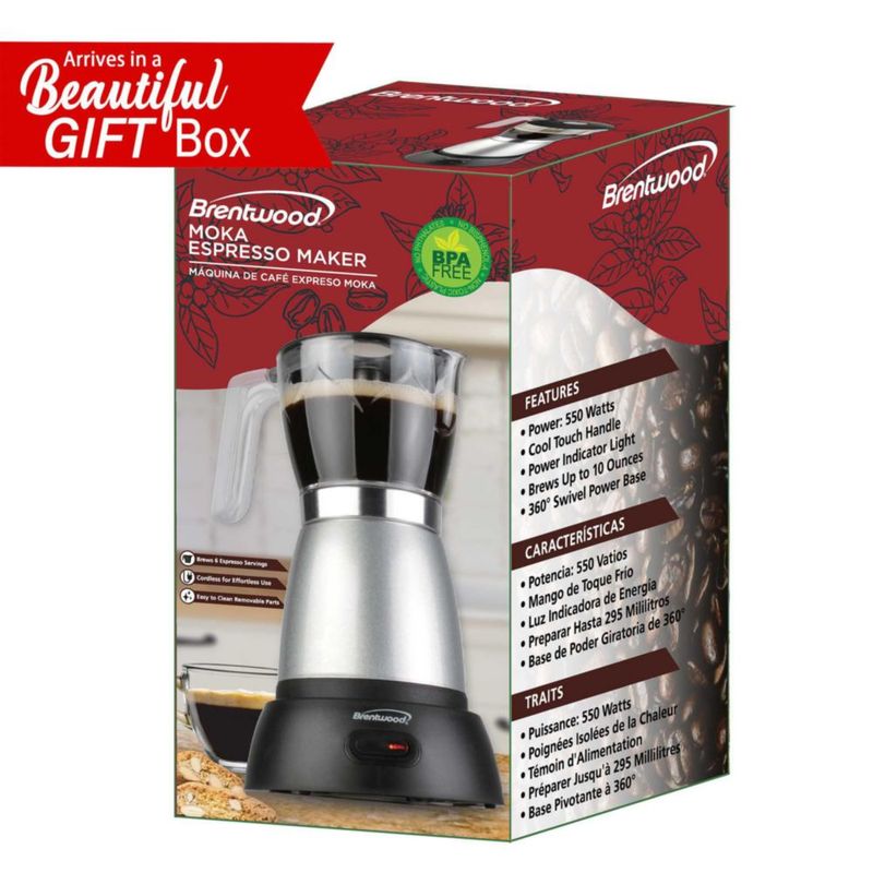 Cafetera Espresso Brentwood TS-119S 550W 6 Porciones 110V