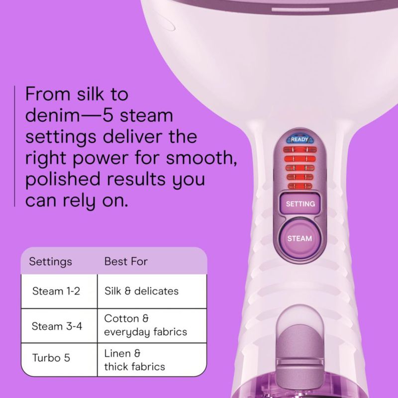 Vaporizador de ropa Conair 1875W Turbo ExtremeSteam púrpura