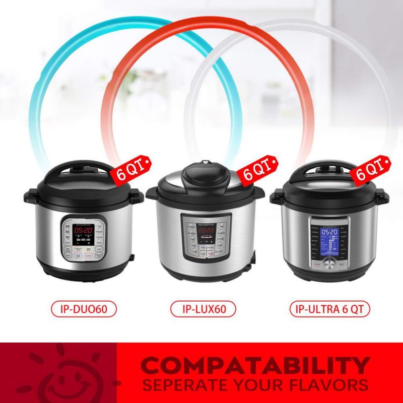 Juego de 3 juntas de sellado Newkiton para ollas Instant Pot de 5 y 6 cuartos