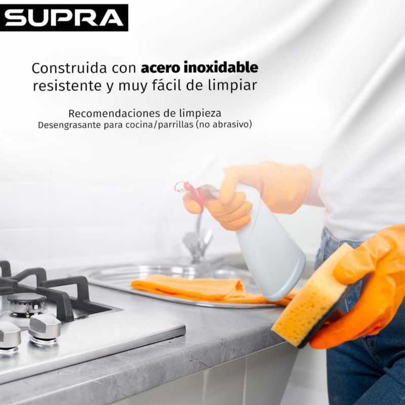 Supra Parrilla a Gas de 5 Quemadores PIACERE STEEL 76