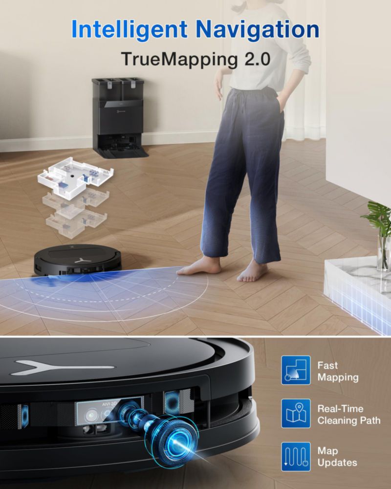 Aspiradora Robot ECOVACS T50 Omni 15000 Pa Autovaciado