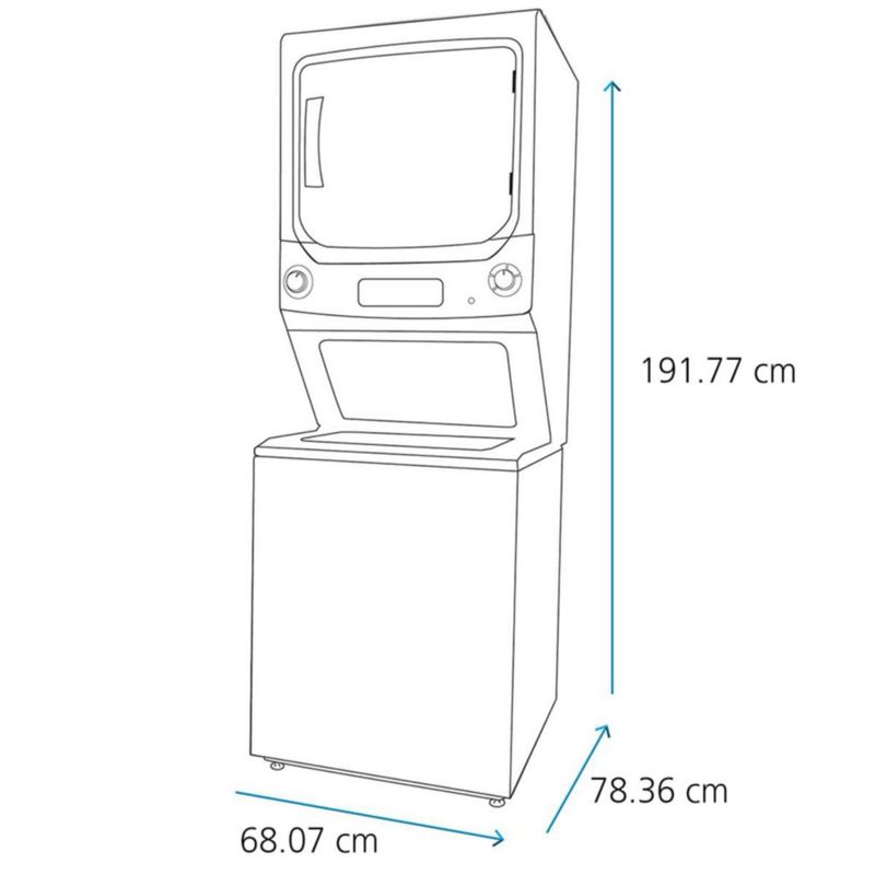 Centro de Lavado Mabe a Gas LP 24kg 120V MCL2440PPDG0 Tecnologia AI Ultracapacity