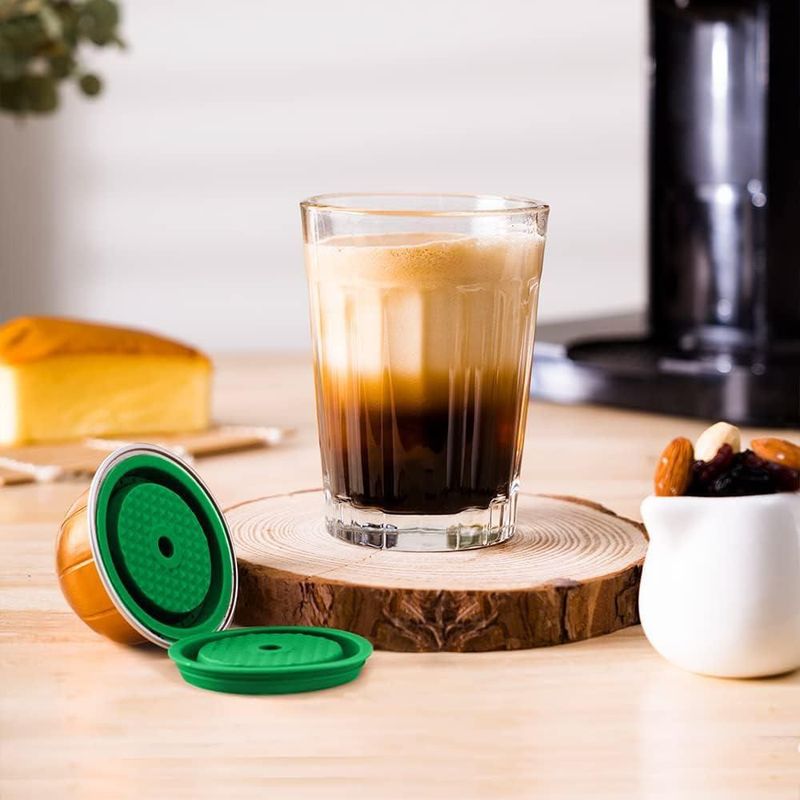Tapa reutilizable de silicona para cápsulas de café BENFUCHEN – Pack de 4