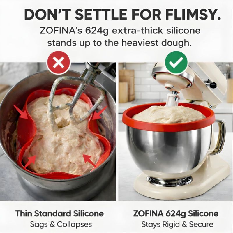 Forro de tazón ZOFINA 624 g para KitchenAid 5 qt con tapa y espátula