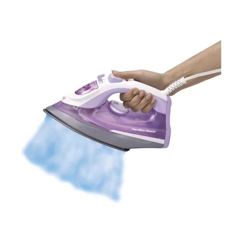 Plancha de Vapor Hamilton Beach 14100 Suela Antiadherente 1200 W Morada