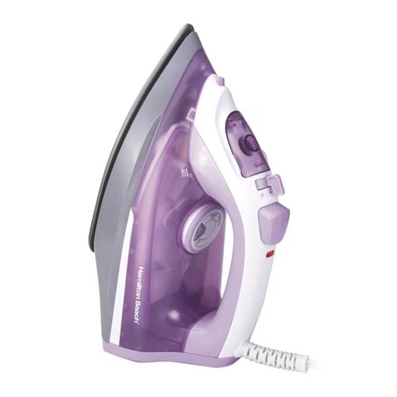 Plancha de Vapor Hamilton Beach 14100 Suela Antiadherente 1200 W Morada
