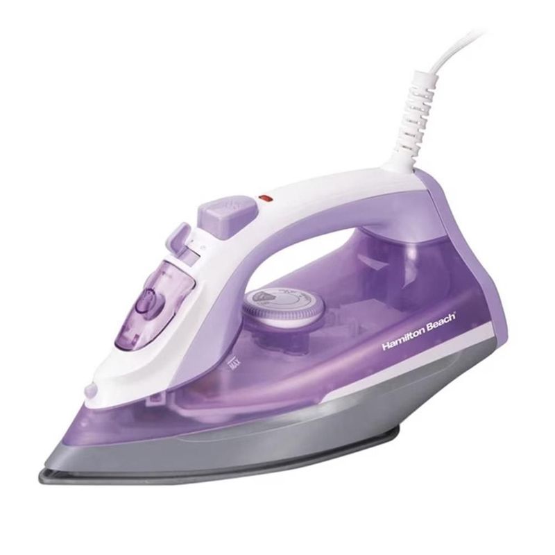 Plancha de Vapor Hamilton Beach 14100 Suela Antiadherente 1200 W Morada