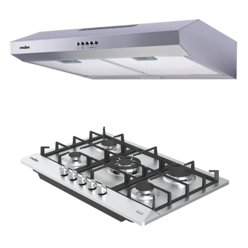 Combo Parrilla de Empotre Electrica 30 pulgadas y Campana Bajo gabinete Inoxidable Mabe - PM7650CM7640