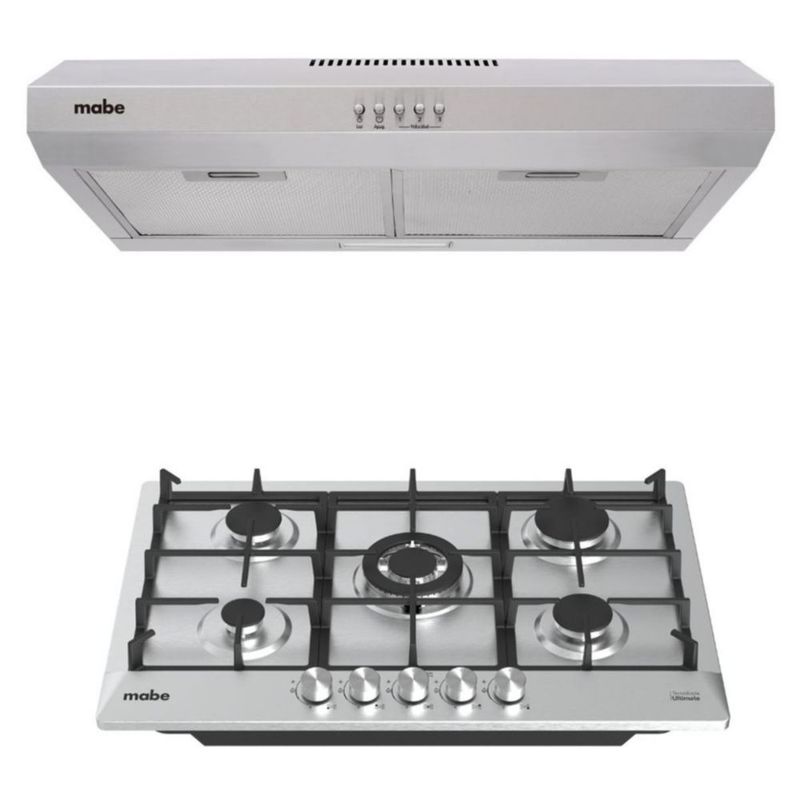 Combo Parrilla de Empotre Electrica 30 pulgadas y Campana Bajo gabinete Inoxidable Mabe - PM7650CM7640