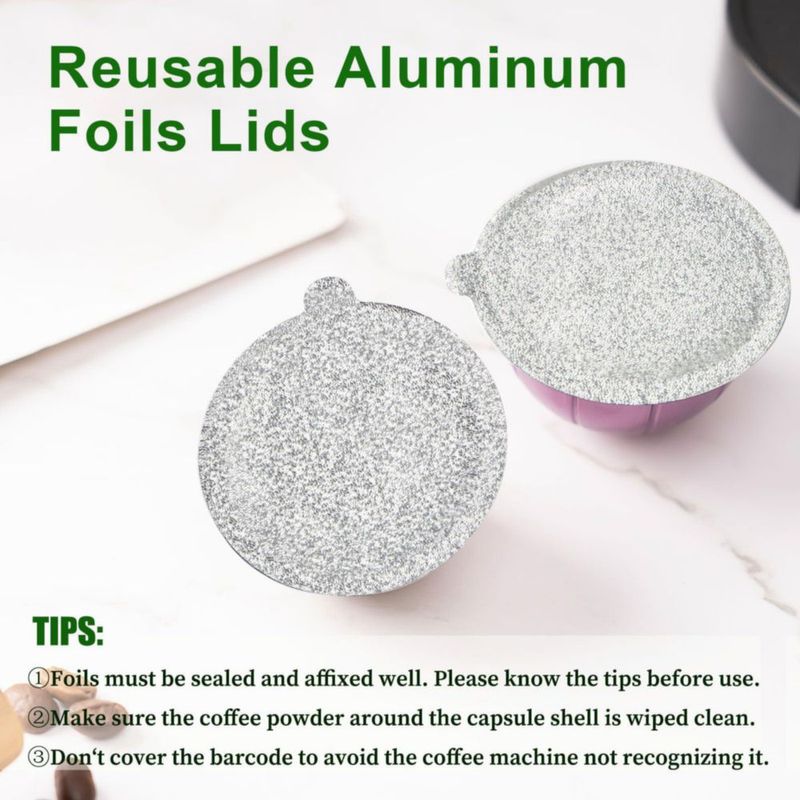 Tapas de aluminio para filtro de café Clinuse 61 mm – 100 unidades
