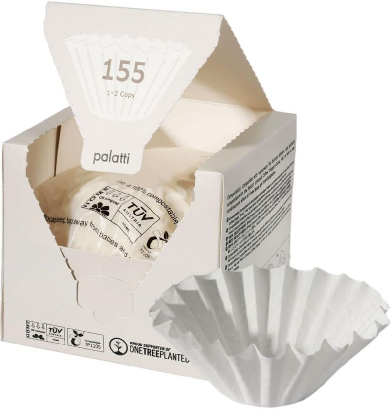 Filtros de Café Palatti 155 para 1-2 tazas – paquete de 100 unidades