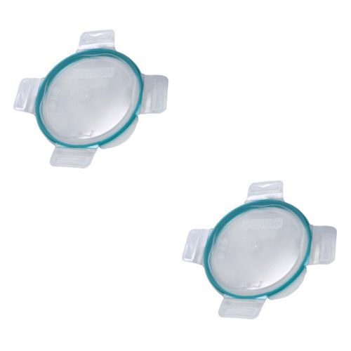 Tapa Snapware 7201R-PC para envase de 4 tazas con junta de silicona azul verdosa