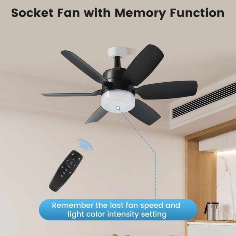 Ventilador de techo Fanspex de 52 cm con luz y control remoto