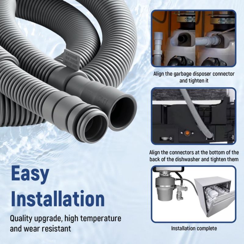 Manguera de drenaje para lavavajillas Ratiekc 202 cm compatible con LG AEM74333104