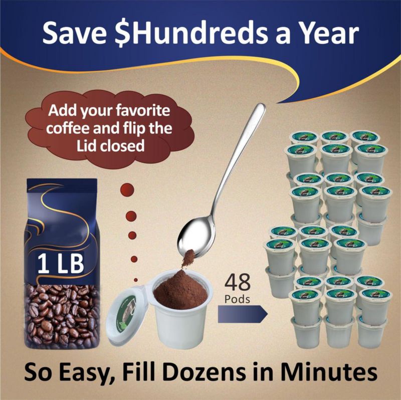 Filtro de café iFillCup 96 cápsulas compatibles con K‑Cup verde