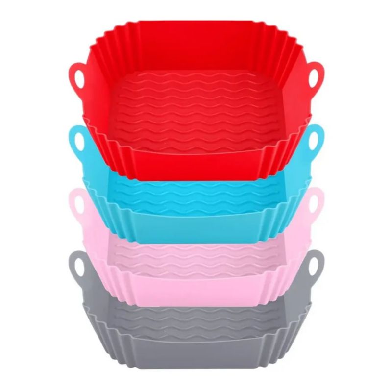 Freidora Aire Silicon Molde Reutilizable Tapete Hornear 8pcs, Multicolor