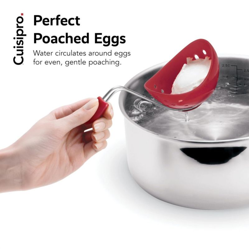 Cuisipro Set de 2 Cocedores de Huevos de Silicona Rojo