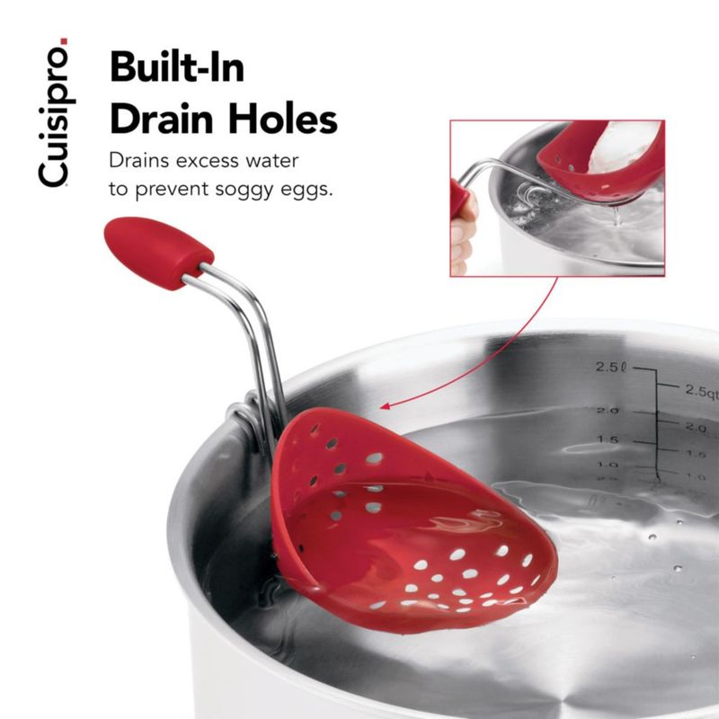 Cuisipro Set de 2 Cocedores de Huevos de Silicona Rojo