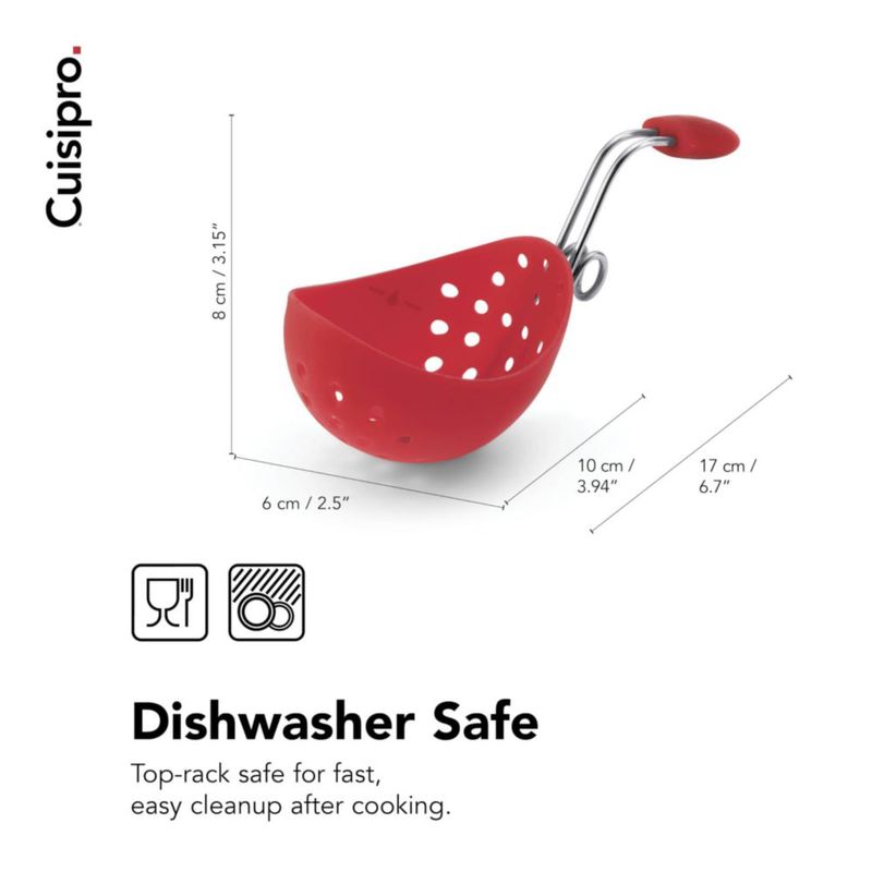 Cuisipro Set de 2 Cocedores de Huevos de Silicona Rojo