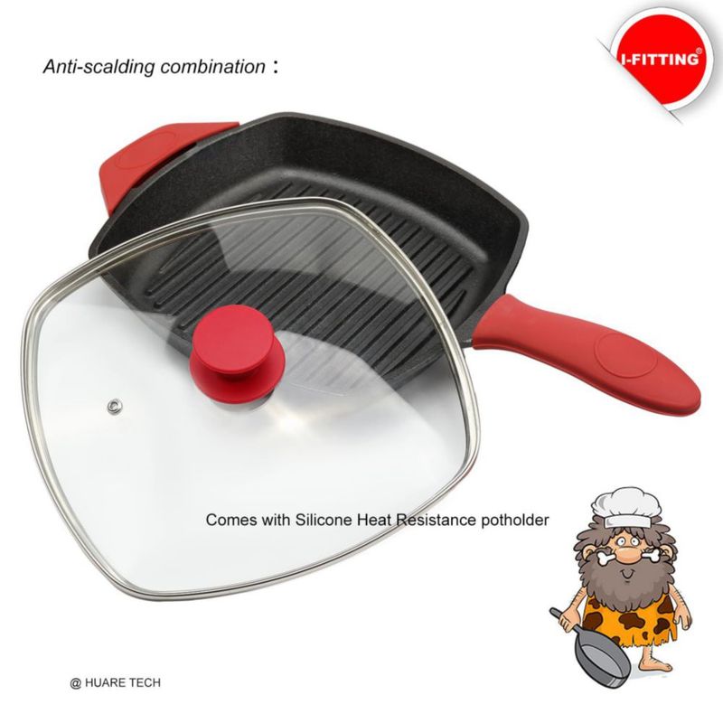 Perilla de Silicona para Tapa de Olla FOLI 2 unidades - Negro y Rojo