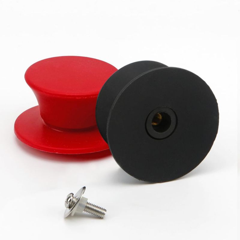 Perilla de Silicona para Tapa de Olla FOLI 2 unidades - Negro y Rojo