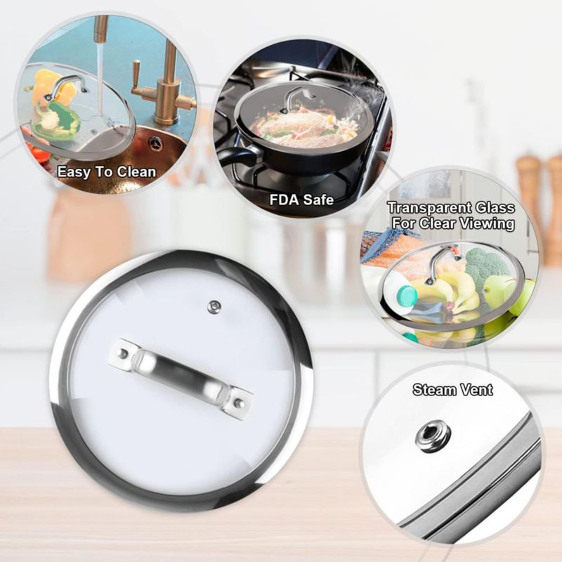 Tapa de Vidrio con Ventilación de Vapor para Duxtop 16 cm/17 cm